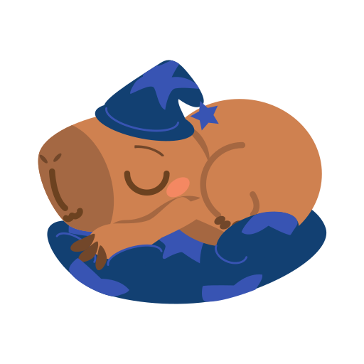 sleeping capybara